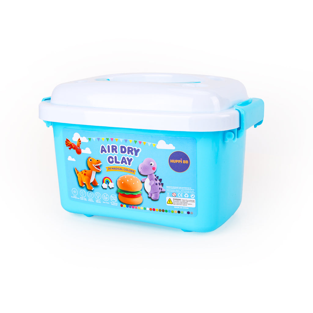Air Dry Clay Kit for Kids – Rich and Bright Colours, Ultra-Light & Non-Sticky Modelling Clay Set with Tools & Tutorial – Safe, Non-Toxic Craft Kit for Creative DIY Sculpting & School Projects. Educational and Screen Free Toys
