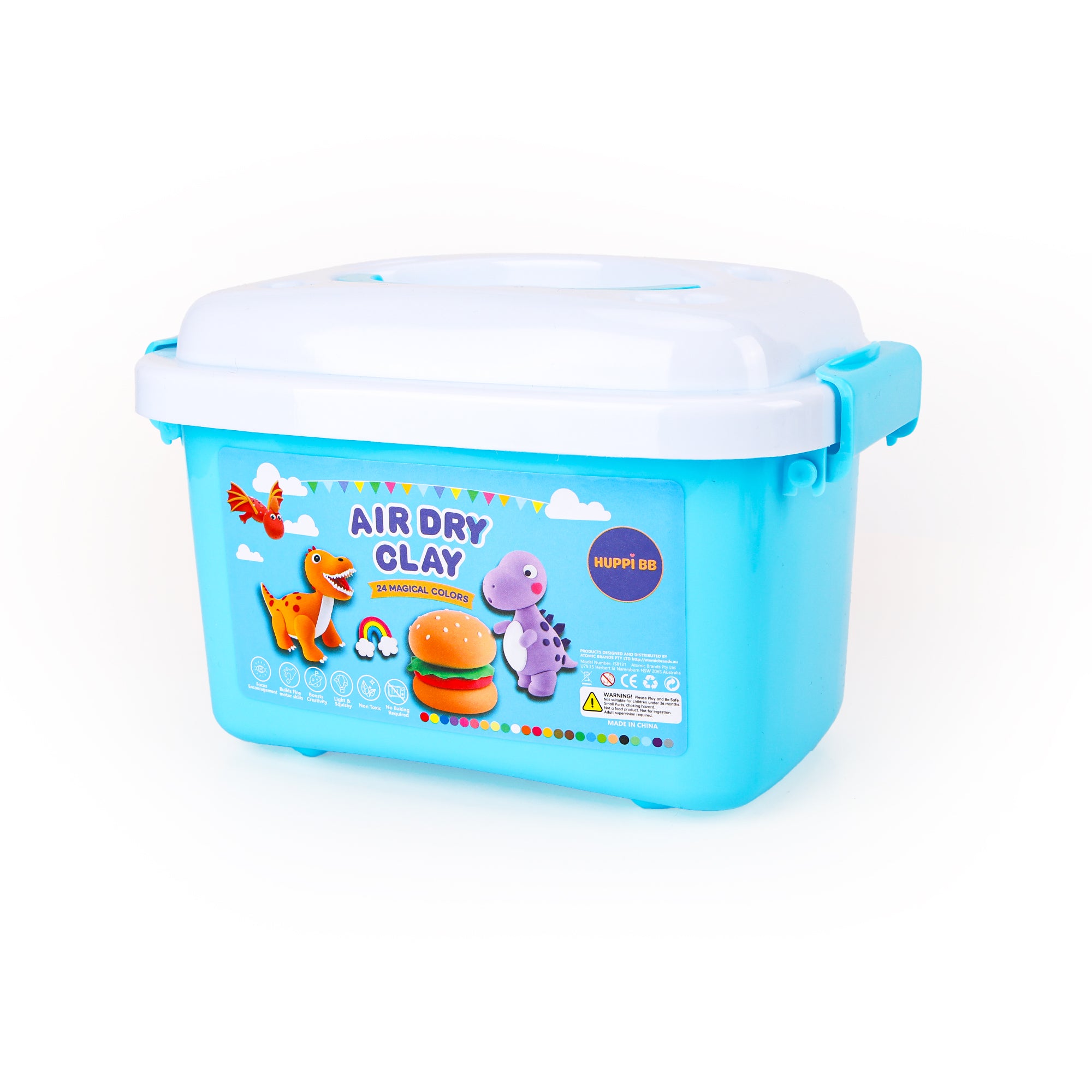 Air Dry Clay Kit for Kids – Rich and Bright Colours, Ultra-Light & Non-Sticky Modelling Clay Set with Tools & Tutorial – Safe, Non-Toxic Craft Kit for Creative DIY Sculpting & School Projects. Educational and Screen Free Toys